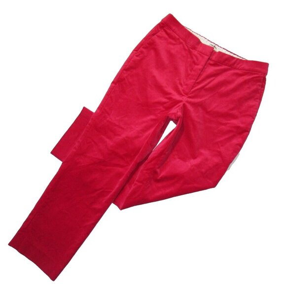 NWT J.Crew Collection Full-length Straight-leg Stretch Cotton Velvet Pants 16